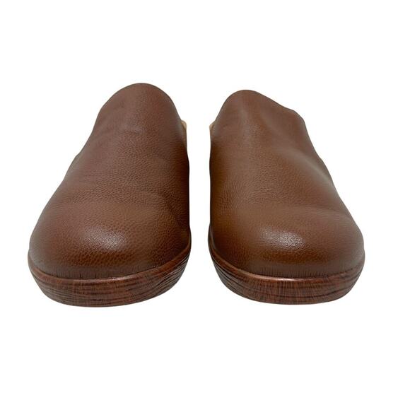 Alegria Sereniti Clog Shoes Wedge Leather Cognac Tan Brown Size 38 US 8 8.5 - Picture 5 of 15